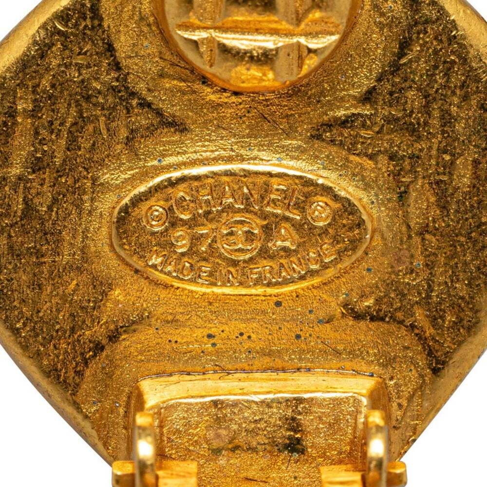 CHANEL Authentic Gold Logo Earrings - Picture 3 of 4